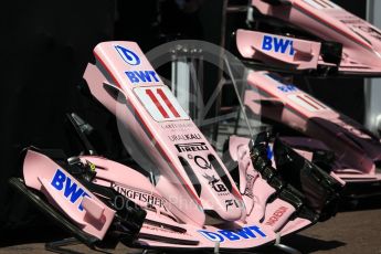 World © Octane Photographic Ltd. Formula 1 - Monaco Grand Prix Setup. Sergio Perez - Sahara Force India VJM10. Monaco, Monte Carlo. Wednesday 24th May 2017. Digital Ref: