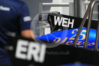 World © Octane Photographic Ltd. Formula 1 - Monaco Grand Prix Setup. Pascal Wehrlein – Sauber F1 Team C36. Monaco, Monte Carlo. Wednesday 24th May 2017. Digital Ref: