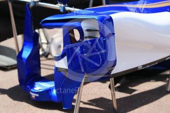 World © Octane Photographic Ltd. Formula 1 - Monaco Grand Prix Setup. Sauber F1 Team C36. Monaco, Monte Carlo. Wednesday 24th May 2017. Digital Ref: