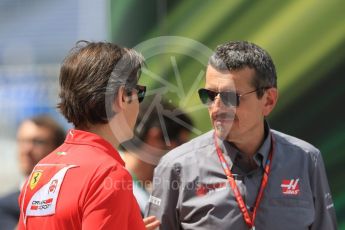 World © Octane Photographic Ltd. Formula 1 - Monaco Grand Prix. Guenther Steiner - Team Principal of Haas F1 Team and Massimo Rivola head of Ferrari Academy. Monaco, Monte Carlo. Wednesday 24th May 2017. Digital Ref: