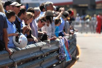 World © Octane Photographic Ltd. Formula 1 - Monaco Grand Prix Setup. Fans in the pit walkway. Monaco, Monte Carlo. Wednesday 24th May 2017. Digital Ref: