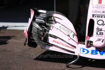 World © Octane Photographic Ltd. Formula 1 - Monaco Grand Prix Setup. Sergio Perez - Sahara Force India VJM10. Monaco, Monte Carlo. Wednesday 24th May 2017. Digital Ref: