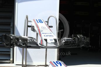 World © Octane Photographic Ltd. Formula 1 - Monaco Grand Prix Setup. Felipe Massa and Lance Stroll - Williams Martini Racing FW40. Monaco, Monte Carlo. Wednesday 24th May 2017. Digital Ref: