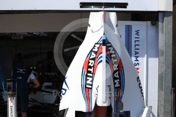 World © Octane Photographic Ltd. Formula 1 - Monaco Grand Prix Setup. Williams Martini Racing FW40. Monaco, Monte Carlo. Wednesday 24th May 2017. Digital Ref: