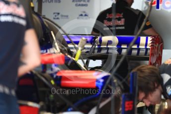 World © Octane Photographic Ltd. Formula 1 - Monaco Grand Prix Setup. Scuderia Toro Rosso STR12. Monaco, Monte Carlo. Wednesday 24th May 2017. Digital Ref: