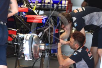 World © Octane Photographic Ltd. Formula 1 - Monaco Grand Prix Setup. Scuderia Toro Rosso STR12. Monaco, Monte Carlo. Wednesday 24th May 2017. Digital Ref: