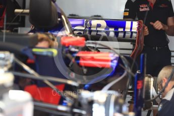 World © Octane Photographic Ltd. Formula 1 - Monaco Grand Prix Setup. Scuderia Toro Rosso STR12. Monaco, Monte Carlo. Wednesday 24th May 2017. Digital Ref: