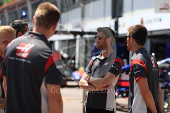 World © Octane Photographic Ltd. Formula 1 - Monaco Grand Prix Setup. Romain Grosjean - Haas F1 Team VF-17. Monaco, Monte Carlo. Wednesday 24th May 2017. Digital Ref: