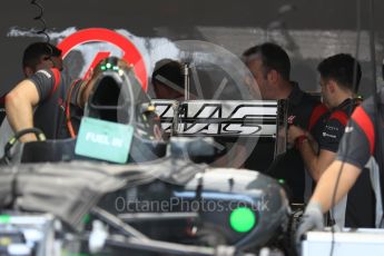 World © Octane Photographic Ltd. Formula 1 - Monaco Grand Prix Setup. Haas F1 Team VF-17. Monaco, Monte Carlo. Wednesday 24th May 2017. Digital Ref: