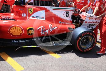 World © Octane Photographic Ltd. Formula 1 - Monaco Grand Prix Setup. Sebastian Vettel - Scuderia Ferrari SF70H. Monaco, Monte Carlo. Wednesday 24th May 2017. Digital Ref: