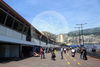 World © Octane Photographic Ltd. Formula 1 - Monaco Grand Prix Setup. Pitlane setup. Monaco, Monte Carlo. Wednesday 24th May 2017. Digital Ref: