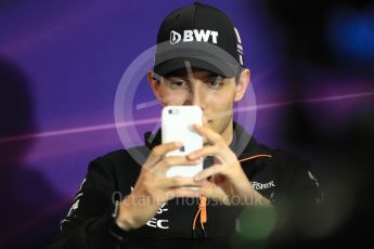 World © Octane Photographic Ltd. Formula 1 - Monaco Grand Prix FIA Drivers’ Press Conference. Esteban Ocon - Sahara Force India VJM10. Monaco, Monte Carlo. Wednesday 24th May 2017. Digital Ref: