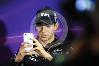 World © Octane Photographic Ltd. Formula 1 - Monaco Grand Prix FIA Drivers’ Press Conference. Esteban Ocon - Sahara Force India VJM10. Monaco, Monte Carlo. Wednesday 24th May 2017. Digital Ref: