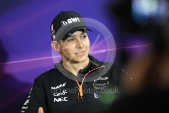 World © Octane Photographic Ltd. Formula 1 - Monaco Grand Prix FIA Drivers’ Press Conference. Esteban Ocon - Sahara Force India VJM10. Monaco, Monte Carlo. Wednesday 24th May 2017. Digital Ref: