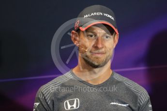 World © Octane Photographic Ltd. Formula 1 - Monaco Grand Prix FIA Drivers’ Press Conference. Jenson Button - McLaren Honda MCL32. Monaco, Monte Carlo. Wednesday 24th May 2017. Digital Ref: