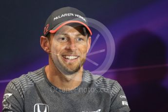 World © Octane Photographic Ltd. Formula 1 - Monaco Grand Prix FIA Drivers’ Press Conference. Jenson Button - McLaren Honda MCL32. Monaco, Monte Carlo. Wednesday 24th May 2017. Digital Ref: