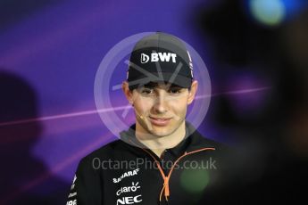 World © Octane Photographic Ltd. Formula 1 - Monaco Grand Prix FIA Drivers’ Press Conference. Esteban Ocon - Sahara Force India VJM10. Monaco, Monte Carlo. Wednesday 24th May 2017. Digital Ref:
