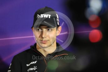 World © Octane Photographic Ltd. Formula 1 - Monaco Grand Prix FIA Drivers’ Press Conference. Esteban Ocon - Sahara Force India VJM10. Monaco, Monte Carlo. Wednesday 24th May 2017. Digital Ref: