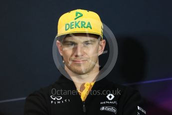 World © Octane Photographic Ltd. Formula 1 - Monaco Grand Prix FIA Drivers’ Press Conference. Nico Hulkenberg - Renault Sport F1 Team R.S.17. Monaco, Monte Carlo. Wednesday 24th May 2017. Digital Ref: