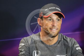 World © Octane Photographic Ltd. Formula 1 - Monaco Grand Prix FIA Drivers’ Press Conference. Jenson Button - McLaren Honda MCL32. Monaco, Monte Carlo. Wednesday 24th May 2017. Digital Ref: