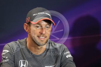 World © Octane Photographic Ltd. Formula 1 - Monaco Grand Prix FIA Drivers’ Press Conference. Jenson Button - McLaren Honda MCL32. Monaco, Monte Carlo. Wednesday 24th May 2017. Digital Ref: