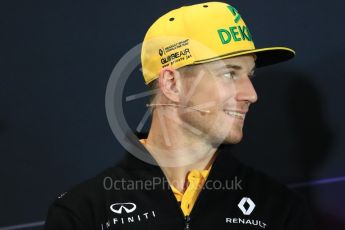World © Octane Photographic Ltd. Formula 1 - Monaco Grand Prix FIA Drivers’ Press Conference. Nico Hulkenberg - Renault Sport F1 Team R.S.17. Monaco, Monte Carlo. Wednesday 24th May 2017. Digital Ref: