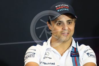 World © Octane Photographic Ltd. Formula 1 - Monaco Grand Prix FIA Drivers’ Press Conference. Felipe Massa - Williams Martini Racing FW40. Monaco, Monte Carlo. Wednesday 24th May 2017. Digital Ref: