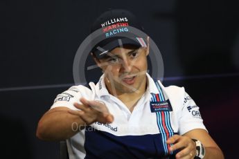 World © Octane Photographic Ltd. Formula 1 - Monaco Grand Prix FIA Drivers’ Press Conference. Felipe Massa - Williams Martini Racing FW40. Monaco, Monte Carlo. Wednesday 24th May 2017. Digital Ref: