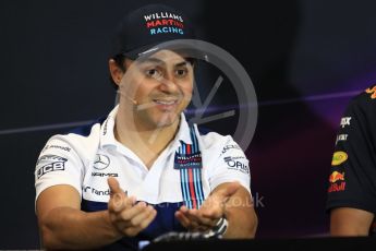 World © Octane Photographic Ltd. Formula 1 - Monaco Grand Prix FIA Drivers’ Press Conference. Felipe Massa - Williams Martini Racing FW40. Monaco, Monte Carlo. Wednesday 24th May 2017. Digital Ref: