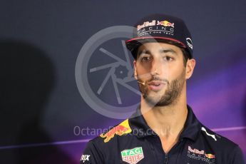 World © Octane Photographic Ltd. Formula 1 - Monaco Grand Prix FIA Drivers’ Press Conference. Daniel Ricciardo - Red Bull Racing RB13. Monaco, Monte Carlo. Wednesday 24th May 2017. Digital Ref: