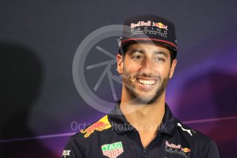 World © Octane Photographic Ltd. Formula 1 - Monaco Grand Prix FIA Drivers’ Press Conference. Daniel Ricciardo - Red Bull Racing RB13. Monaco, Monte Carlo. Wednesday 24th May 2017. Digital Ref:
