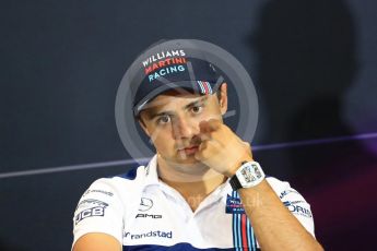 World © Octane Photographic Ltd. Formula 1 - Monaco Grand Prix FIA Drivers’ Press Conference. Felipe Massa - Williams Martini Racing FW40. Monaco, Monte Carlo. Wednesday 24th May 2017. Digital Ref: