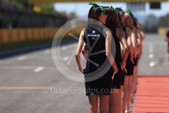 World © Octane Photographic Ltd. Formula 1 - Spanish Grand Prix Driver’s Parade. Heineken 0.0 girls. Circuit de Barcelona - Catalunya, Spain. Sunday 14th May 2017. Digital Ref: 1824LB1D3463