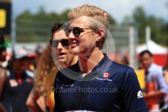 World © Octane Photographic Ltd. Formula 1 - Spanish Grand Prix Driver’s Parade. Marcus Ericsson – Sauber F1 Team C36. Circuit de Barcelona - Catalunya, Spain. Sunday 14th May 2017. Digital Ref: 1824LB1D3517