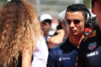 World © Octane Photographic Ltd. Formula 1 - Spanish Grand Prix Driver’s Parade. Pascal Wehrlein – Sauber F1 Team C36. Circuit de Barcelona - Catalunya, Spain. Sunday 14th May 2017. Digital Ref: 1824LB1D3528
