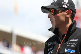 World © Octane Photographic Ltd. Formula 1 - Spanish Grand Prix Driver’s Parade. Esteban Ocon - Sahara Force India VJM10. Circuit de Barcelona - Catalunya, Spain. Sunday 14th May 2017. Digital Ref: 1824LB1D3554