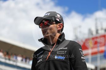 World © Octane Photographic Ltd. Formula 1 - Spanish Grand Prix Driver’s Parade. Esteban Ocon - Sahara Force India VJM10. Circuit de Barcelona - Catalunya, Spain. Sunday 14th May 2017. Digital Ref: 1824LB1D3559