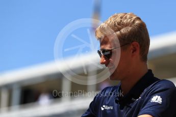 World © Octane Photographic Ltd. Formula 1 - Spanish Grand Prix Driver’s Parade. Marcus Ericsson – Sauber F1 Team C36. Circuit de Barcelona - Catalunya, Spain. Sunday 14th May 2017. Digital Ref: 1824LB1D3612