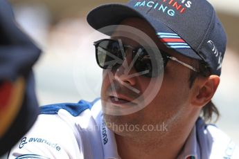 World © Octane Photographic Ltd. Formula 1 - Spanish Grand Prix Driver’s Parade. Felipe Massa - Williams Martini Racing FW40. Circuit de Barcelona - Catalunya, Spain. Sunday 14th May 2017. Digital Ref: 1824LB1D3628