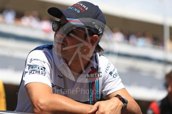World © Octane Photographic Ltd. Formula 1 - Spanish Grand Prix Driver’s Parade. Felipe Massa - Williams Martini Racing FW40. Circuit de Barcelona - Catalunya, Spain. Sunday 14th May 2017. Digital Ref: 1824LB1D3631