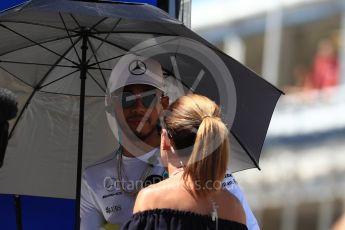 World © Octane Photographic Ltd. Formula 1 - Spanish Grand Prix Driver’s Parade. Lewis Hamilton - Mercedes AMG Petronas F1 W08 EQ Energy+. Circuit de Barcelona - Catalunya, Spain. Sunday 14th May 2017. Digital Ref: 1824LB1D3653