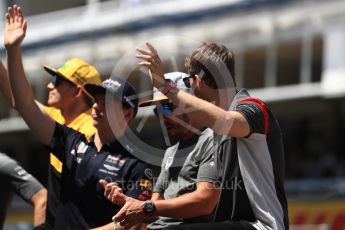 World © Octane Photographic Ltd. Formula 1 - Spanish Grand Prix Driver’s Parade. Romain Grosjean - Haas F1 Team VF-17. Circuit de Barcelona - Catalunya, Spain. Sunday 14th May 2017. Digital Ref: 1824LB1D3673