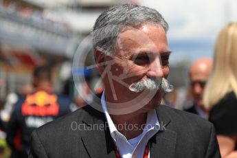 World © Octane Photographic Ltd. Formula 1 - Spanish Grand Prix Grid. Chase Carey - Liberty Media. Circuit de Barcelona - Catalunya, Spain. Sunday 14th May 2017. Digital Ref:1824LB1D3775