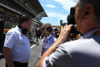 World © Octane Photographic Ltd. Formula 1 - Spanish Grand Prix Grid. Alain Prost and McLaren Honda. Circuit de Barcelona - Catalunya, Spain. Sunday 14th May 2017. Digital Ref:1824LB2D8757