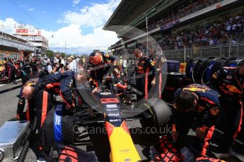 World © Octane Photographic Ltd. Formula 1 - Spanish Grand Prix Grid. Max Verstappen - Red Bull Racing RB13. Circuit de Barcelona - Catalunya, Spain. Sunday 14th May 2017. Digital Ref:1824LB2D8789