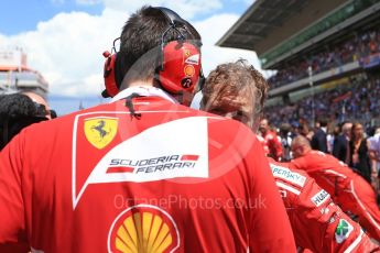 World © Octane Photographic Ltd. Formula 1 - Spanish Grand Prix Grid. Sebastian Vettel - Scuderia Ferrari SF70H. Circuit de Barcelona - Catalunya, Spain. Sunday 14th May 2017. Digital Ref:1824LB2D8813