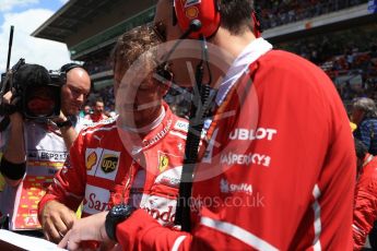 World © Octane Photographic Ltd. Formula 1 - Spanish Grand Prix Grid. Sebastian Vettel - Scuderia Ferrari SF70H. Circuit de Barcelona - Catalunya, Spain. Sunday 14th May 2017. Digital Ref:1824LB2D8822