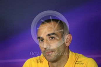 World © Octane Photographic Ltd. Formula 1 - Spanish Grand Prix – FIA Team Press Conference – Part 1. Cyril Abiteboul - Managing Director of Renault Sport Racing Formula 1 Team. Circuit de Barcelona - Catalunya. Thursday 11th May 2017. Digital Ref: 1815LB1D0015