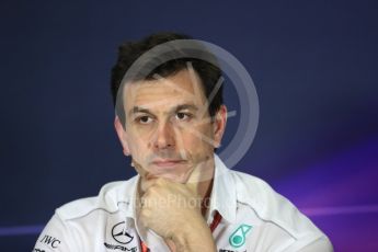 World © Octane Photographic Ltd. Formula 1 - Spanish Grand Prix – FIA Team Press Conference – Part 1. Toto Wolff - Executive Director & Head of Mercedes-Benz Motorsport. Circuit de Barcelona - Catalunya. Thursday 11th May 2017. Digital Ref: 1815LB1D0022