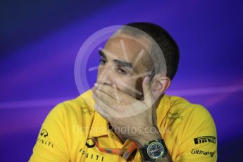 World © Octane Photographic Ltd. Formula 1 - Spanish Grand Prix – FIA Team Press Conference – Part 1. Cyril Abiteboul - Managing Director of Renault Sport Racing Formula 1 Team. Circuit de Barcelona - Catalunya. Thursday 11th May 2017. Digital Ref: 1815LB1D0029